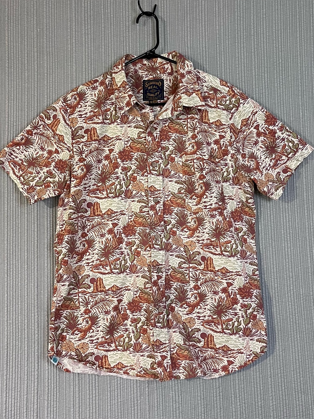 Sendero Provisions Short Sleeve Button Up Western Shirt Mens M Southwest